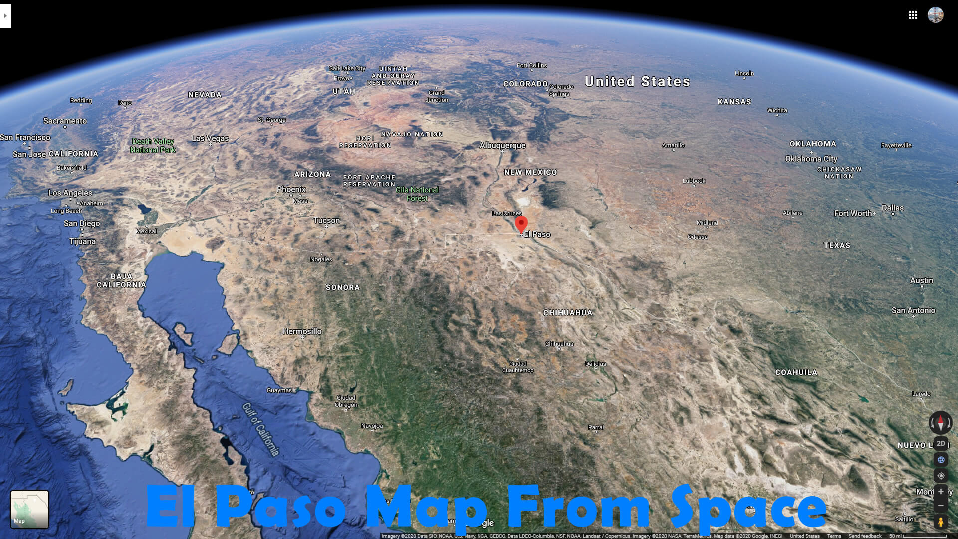 El Paso Map From Space